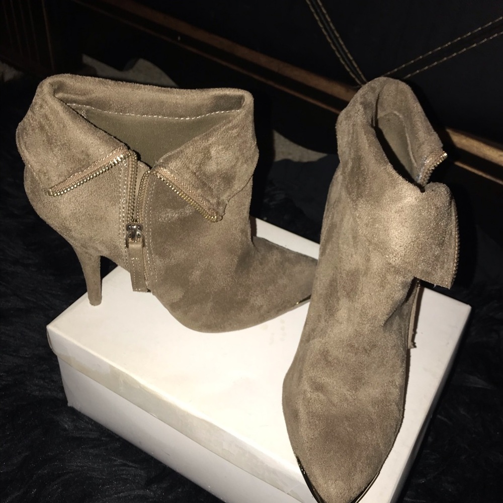 Just Fab Taupe Booties